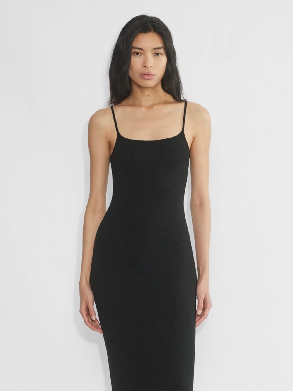 Aritzia Wilfred Free Kovac Slip Midi Dress Black - Size XXS